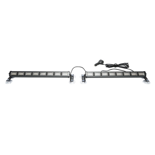 Set of 2 LED strobe lights with suction cups, 96W, 9-30V, 5 colors, 8 modules 385x40x36mm