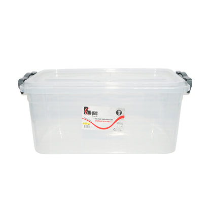 15L storage box with a plastic lid, transparent 280x430x175mm