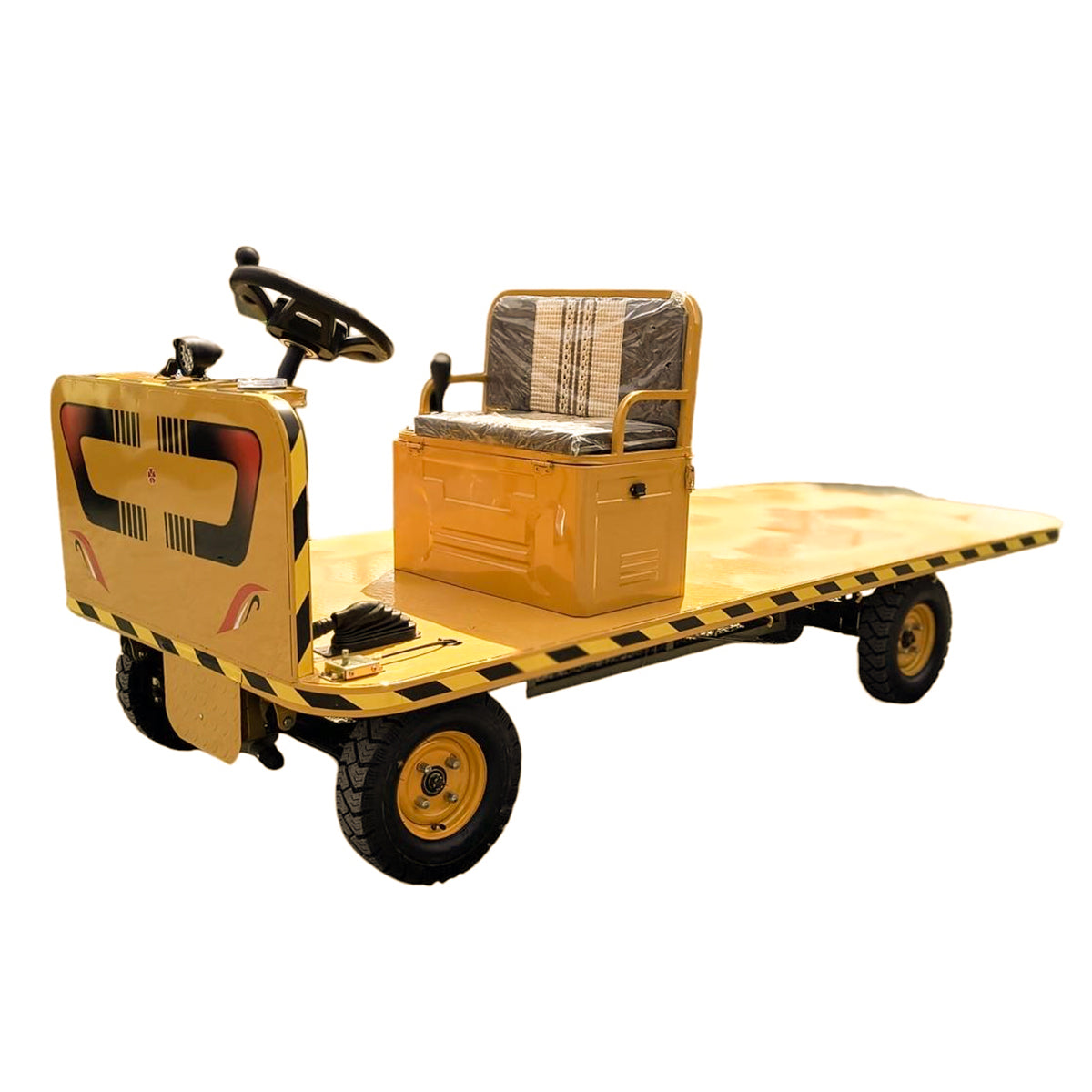 Electric platform cart with bench for transporting goods 1200W, 60V, 3x1.25m maximum load 1000Kg THOR