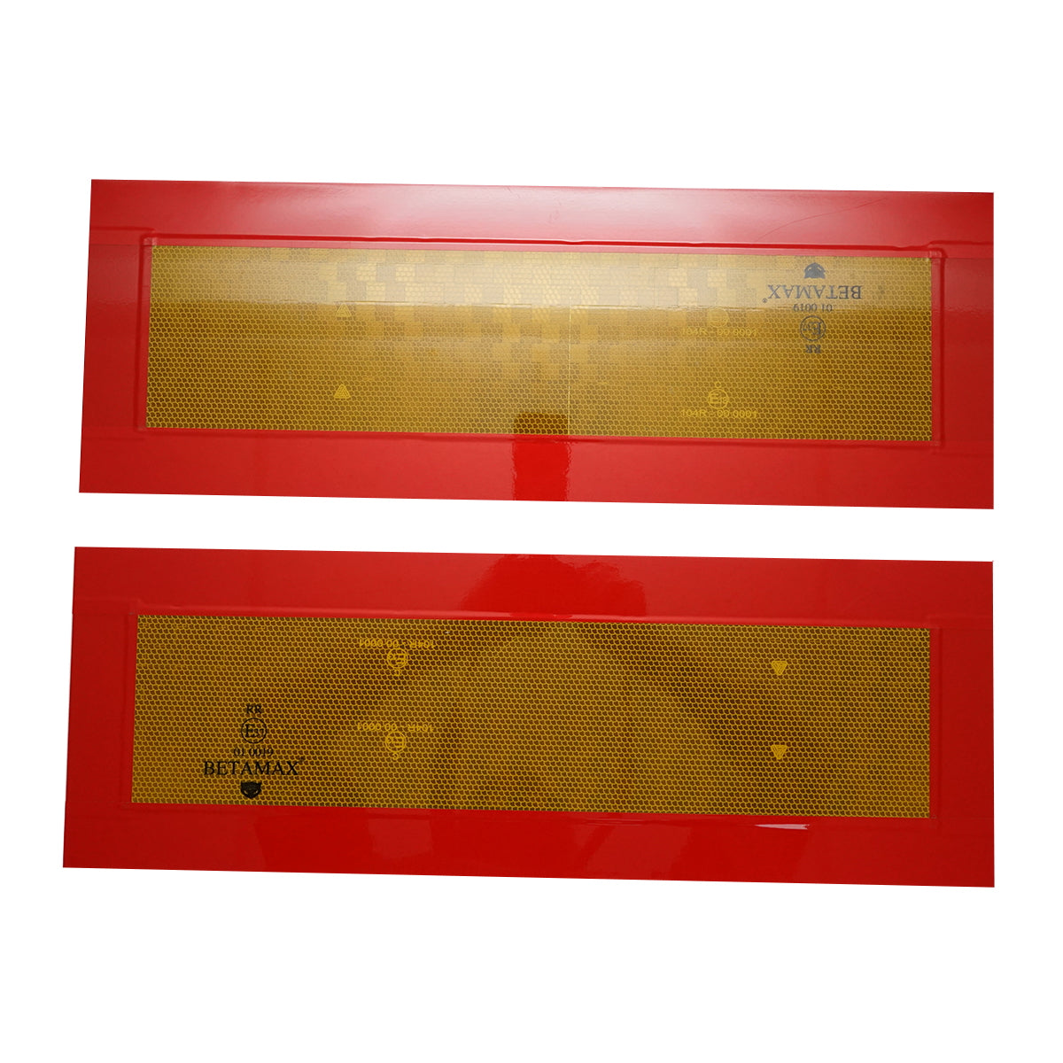 Set of 2 rectangular reflective plates for trailer 565x195mm Breckner Germany