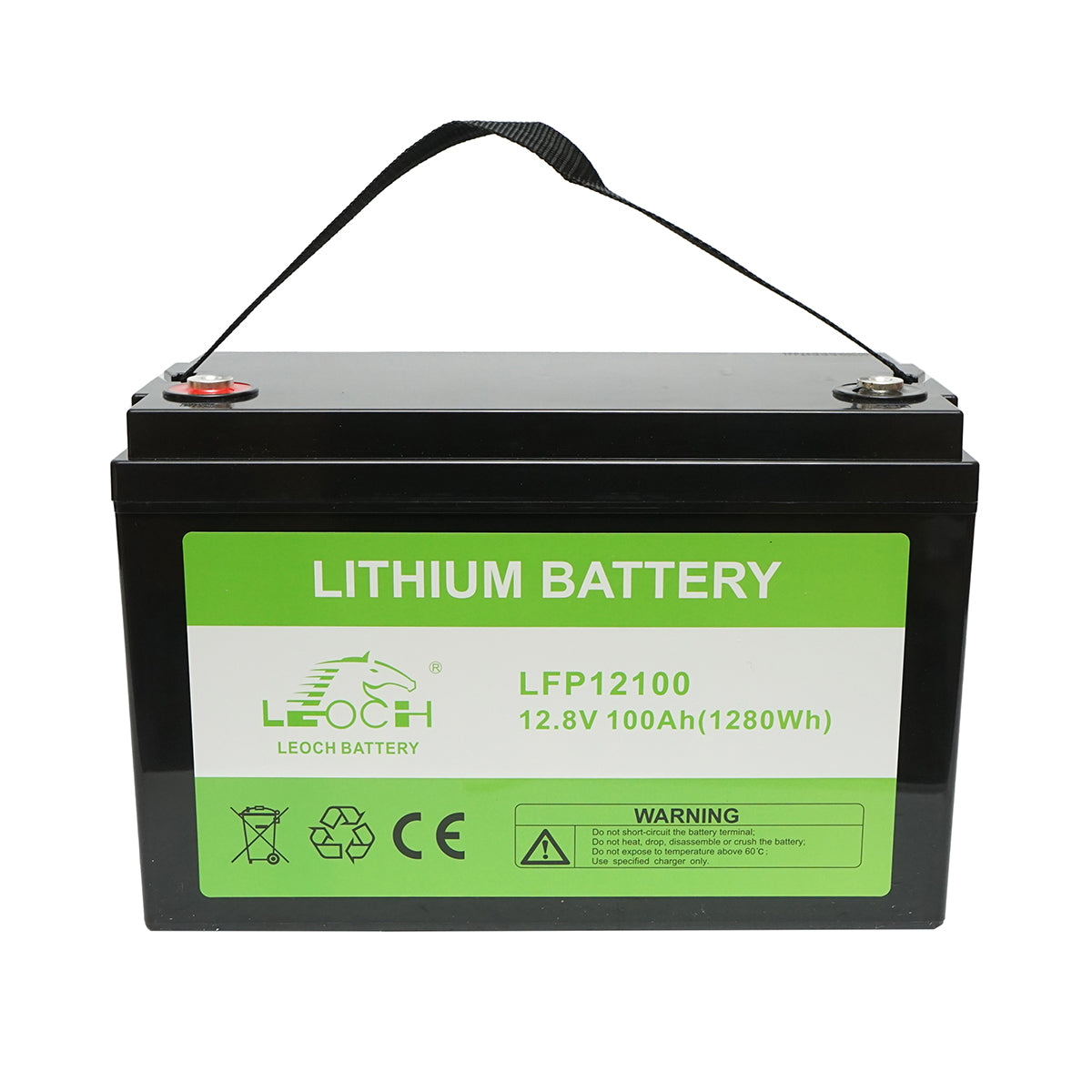 Li-ion LifePo4 Battery 12.8V 100Ah (1280Wh) LFP12100 for solar systems 330x173x212mm IP65 Leoch Battery