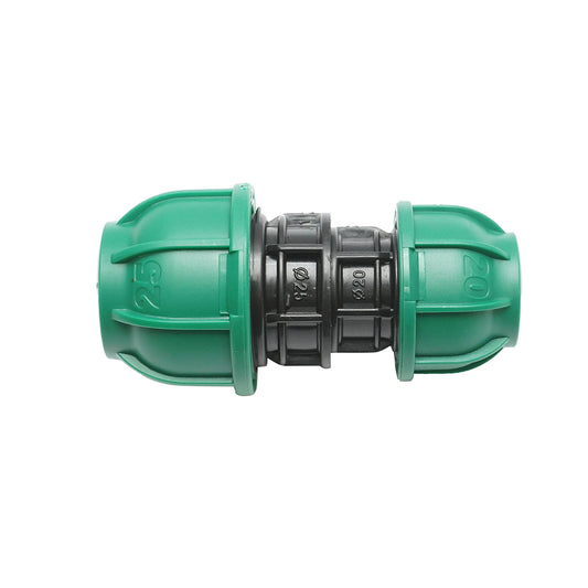 Connector, reduced coupling joint D25x20mm PN10 Bar for irrigation systems