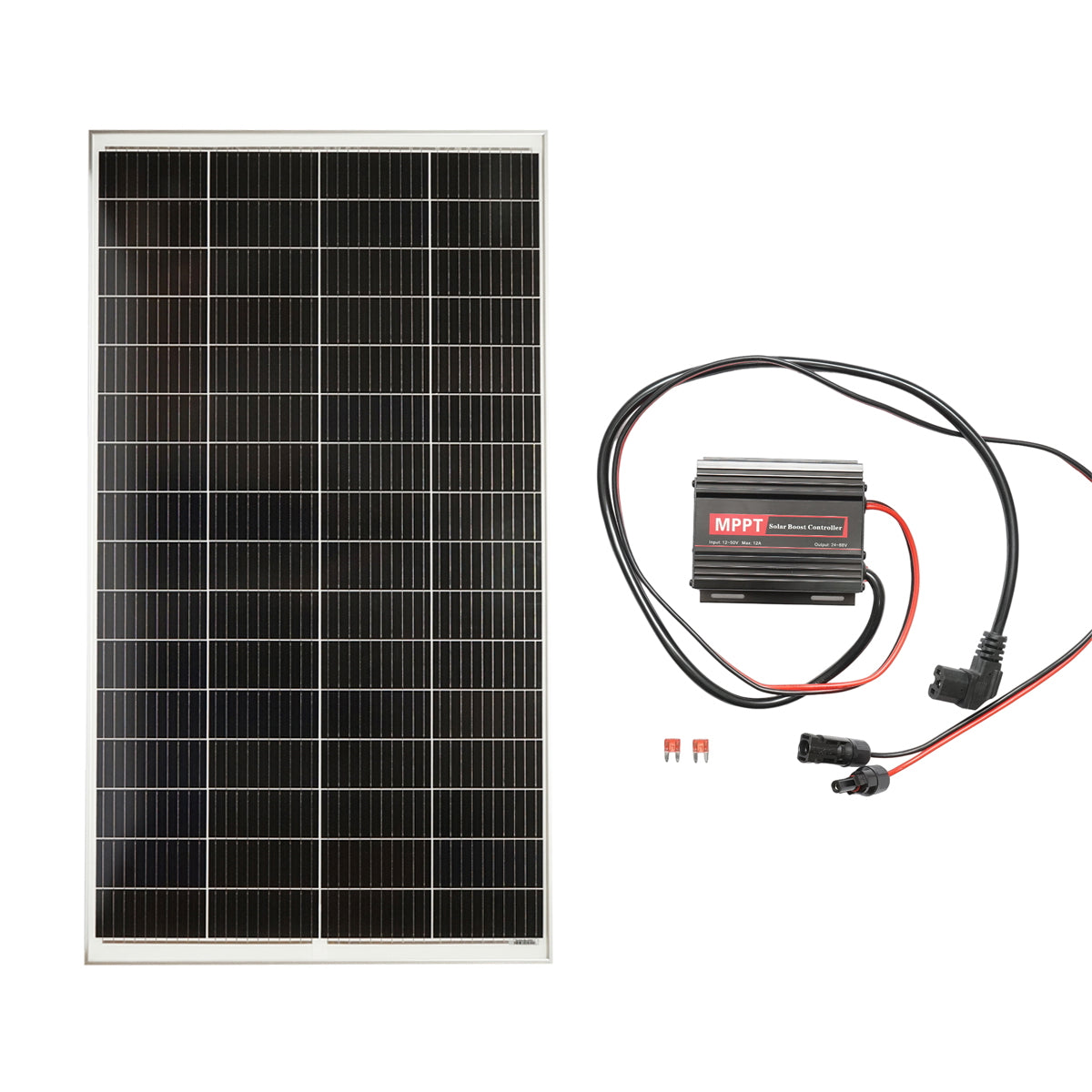 Electric tricycle charging kit with 200W photovoltaic solar panel and 12A MPPT controller, 12-50V Breckner Germany