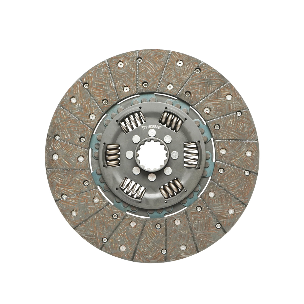Clutch disc with an outer diameter of 280mm, inner diameter 1-35mm, inner diameter 2-40mm, 14 grooves for Massey Ferguson, Landini, McCormick OEM 1424123M92