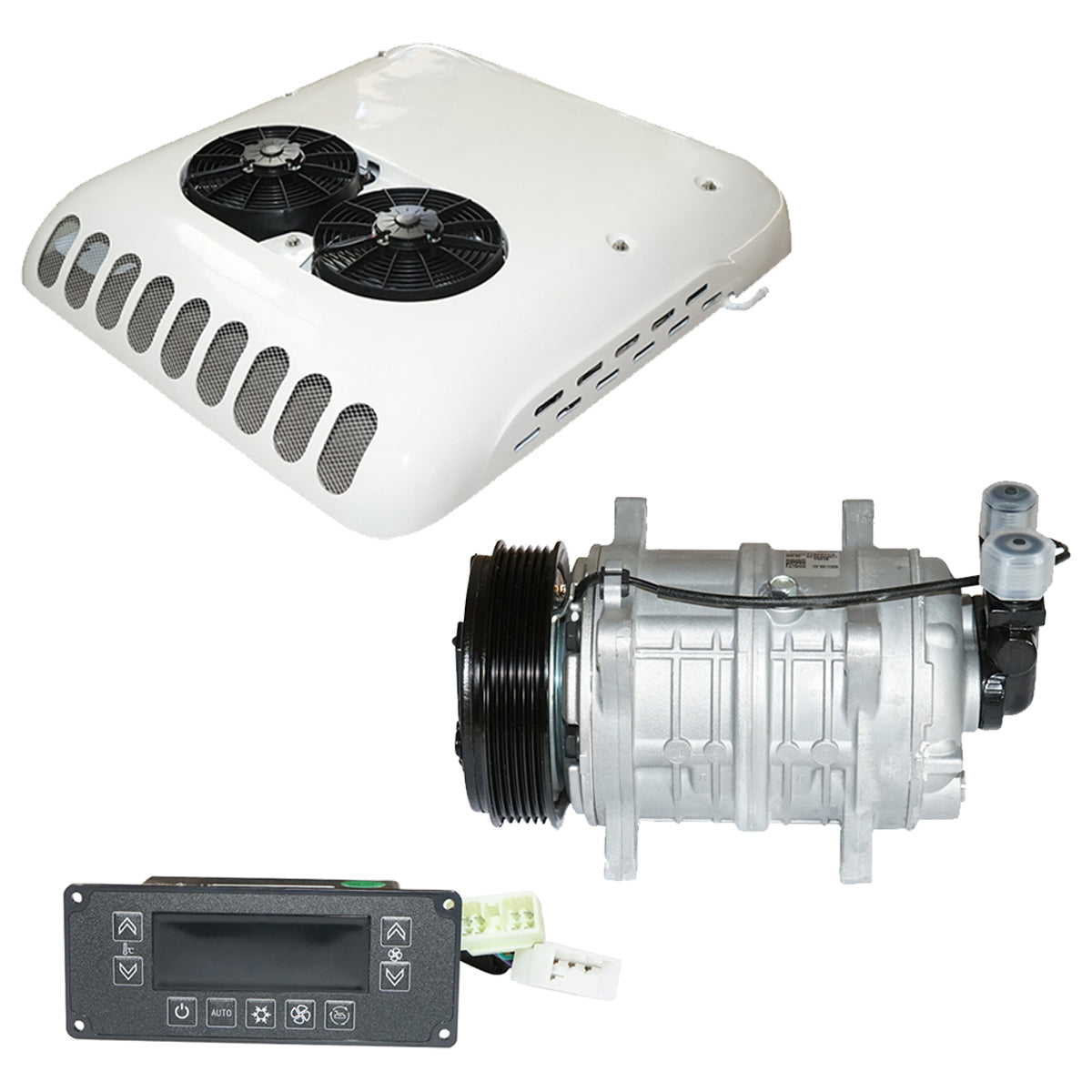 Air conditioning equipment for buses with compressor, 12V, 10KW, 3800m3/H, 1010x975x180mm