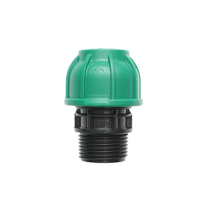 Compression fitting with external thread D25mmx1 inch, PN10 Bar for irrigation systems