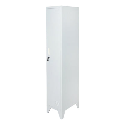 Locker, metal wardrobe with one door and key 1700x300x450mm Breckner Germany
