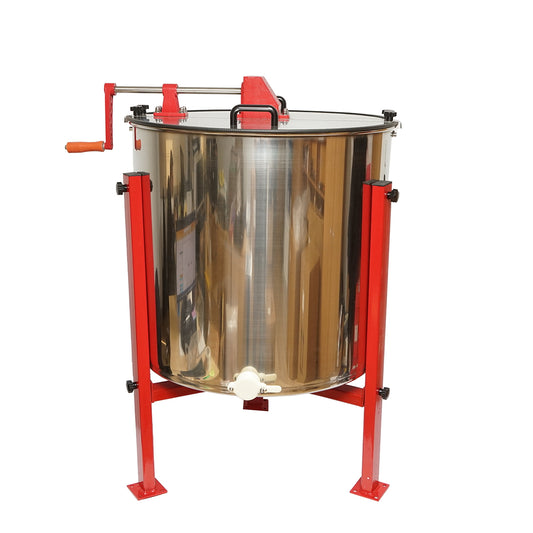 Manual beekeeping centrifuge, stainless steel honey extractor with 4 frames
