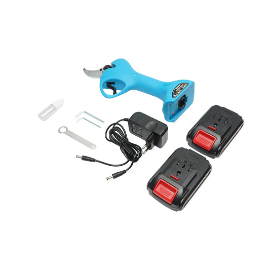 Electric garden shears 970W with 2 Li-ion 21V batteries, diameter 0-30mm
