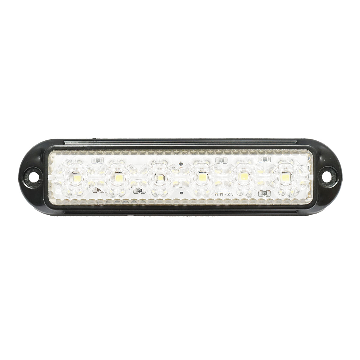 Side marker lamp LED 12-24V, white 155x37mm, black frame Breckner Germany