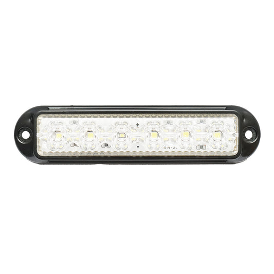 Side marker lamp LED 12-24V, white 155x37mm, black frame Breckner Germany