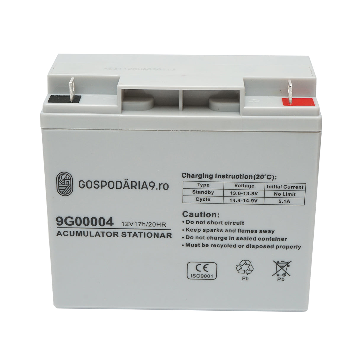 Battery for solar panel 12V, 17Ah-20Hr Household 9