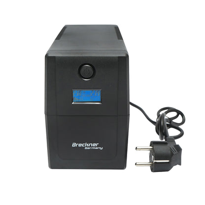 UPS 800VA/480W with 9Ah battery and 2 schuko sockets, LCD, USB, AVR Breckner Germany