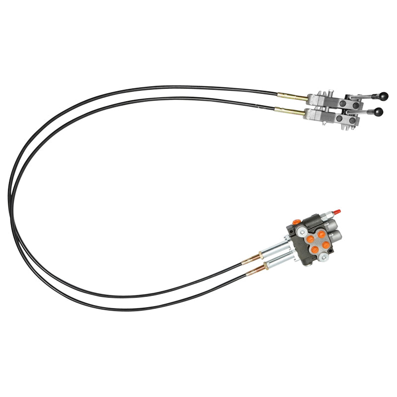 Hydraulic distributor with 2 levers, cable length 2.5m, pressure 250 bar, flow rate 40L/min Breckner Germany