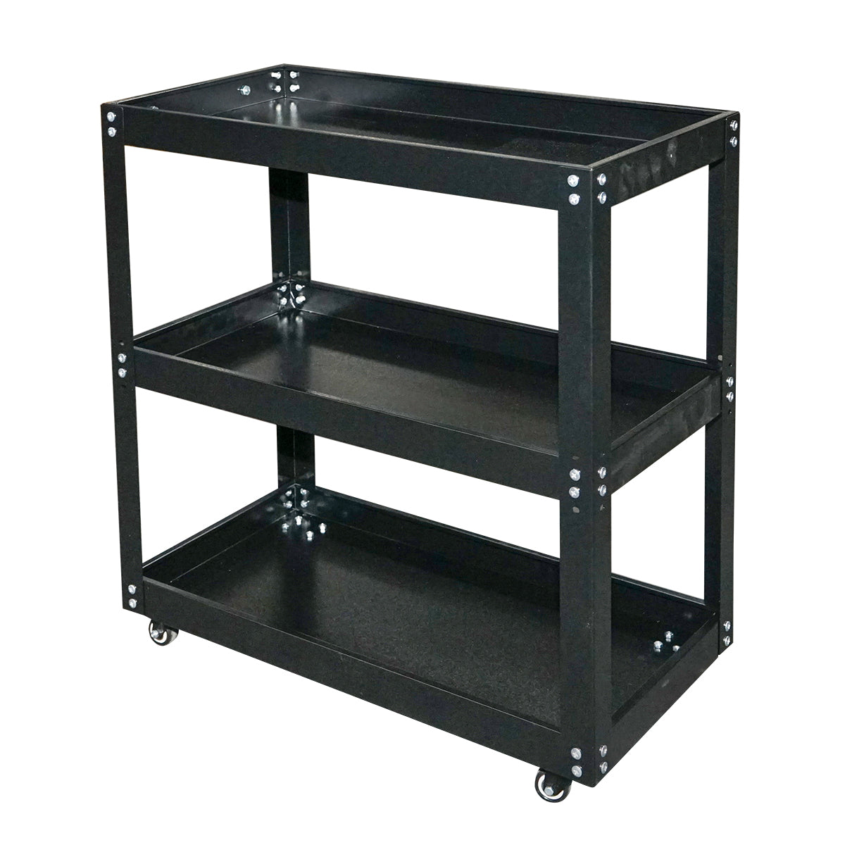 Metal cart on wheels with handle 750x700x360mm