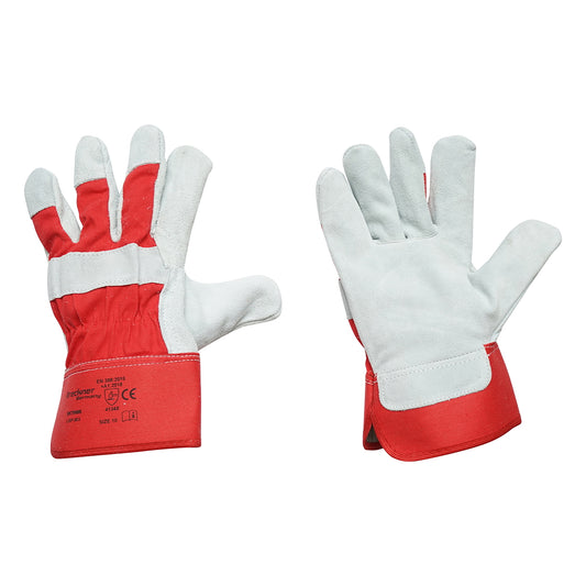 Leather-cotton work gloves size 10 Breckner Germany