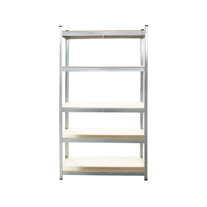 Metal shelf with 5 MDF shelves, 180x100x60cm, 175kg/shelf, assembly without screws, galvanized