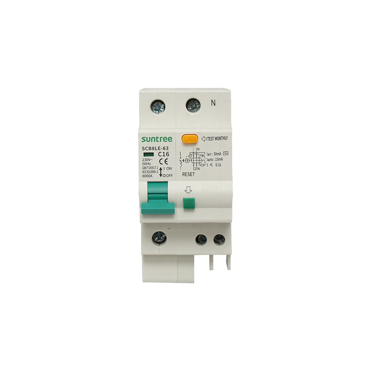 Differential safety 1P+N, 16A, 30mA Suntree