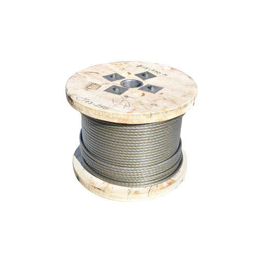 Steel winch cable 6x25 diameter 11mm metal core hammered 0.7Kg/1m, 2000m/roll