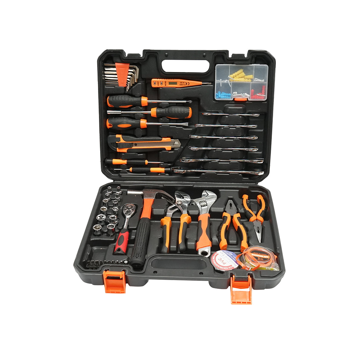 Combined tool and equipment set 53 pieces