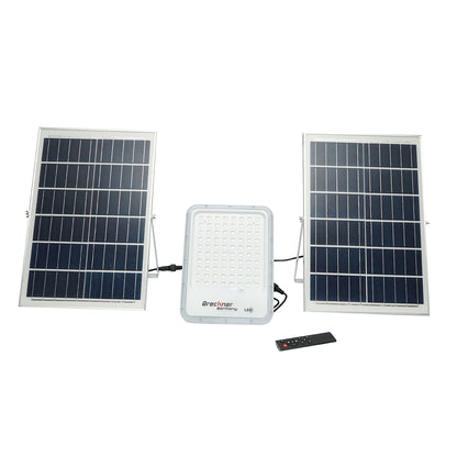 LED lamp with solar panels 50W projector 150W remote control, battery 3.2V/40Ah Breckner Germany