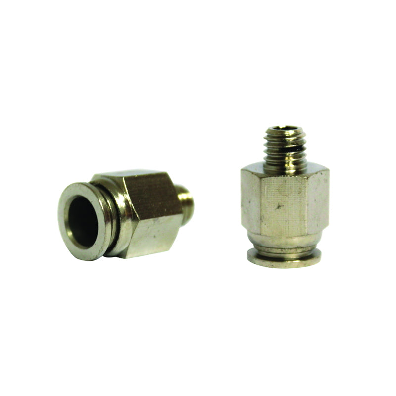 Right quick connector made of metal and metal screw fi 8 with M8.