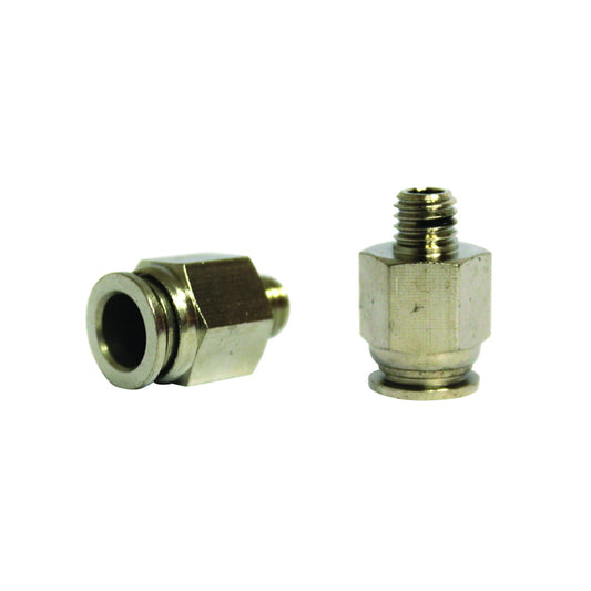 Right quick connector made of metal and metal screw fi 8 with M8.