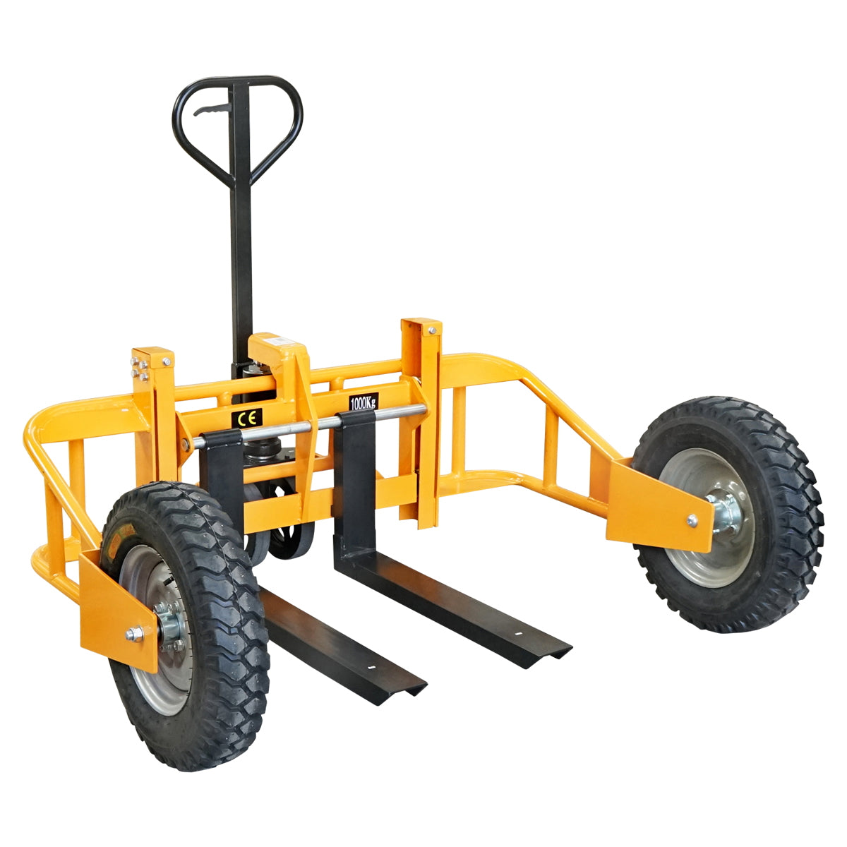 Pallet truck for rough terrain, maximum load 1T, fork length 800mm