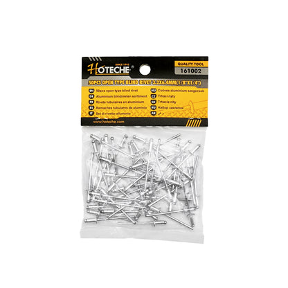 Aluminum pop rivets 3.2x6.4mm 50 pcs Hoteche