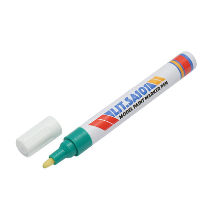 Green oil-based paint marker, waterproof, quick-drying, 12 pieces