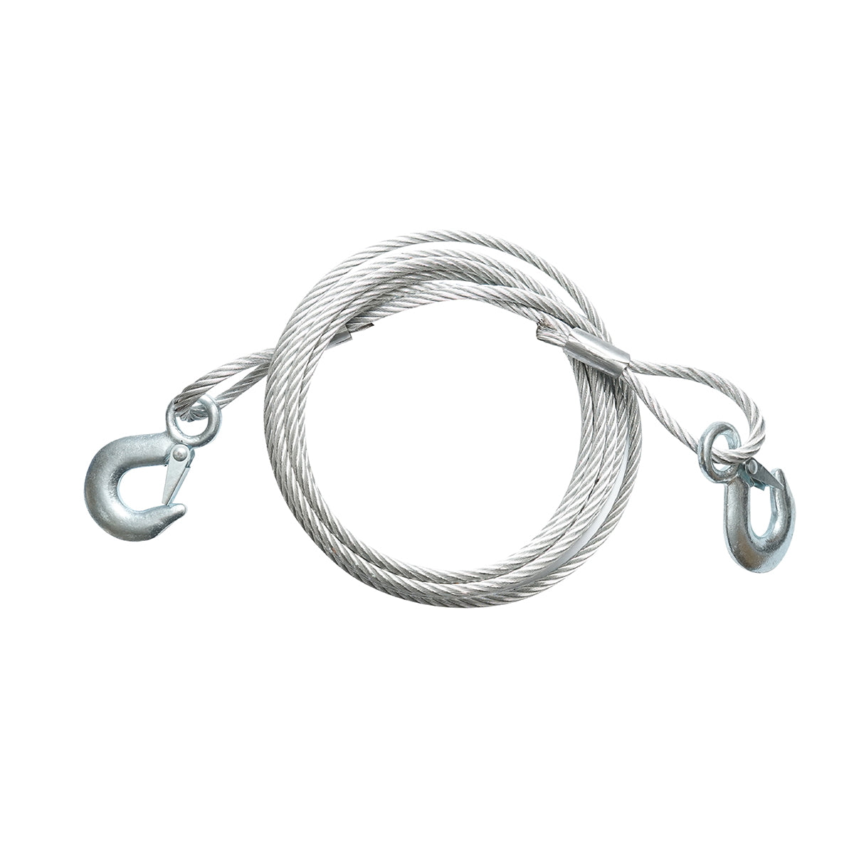 Metal towing cable/strap with self-locking hook 3.4m 9mm diameter, maximum load 6T Breckner Germany