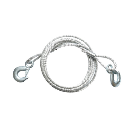 Metal towing cable/strap with self-locking hook 3.4m 9mm diameter, maximum load 6T Breckner Germany