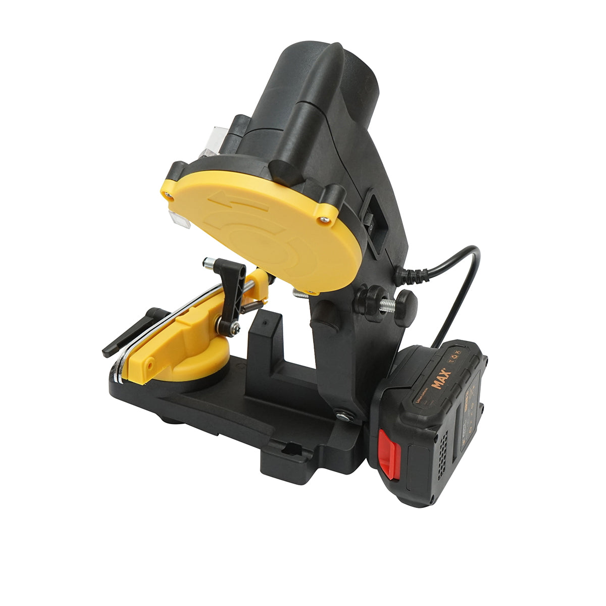 Chainsaw chain sharpening machine with battery 85W, 18V, 3800 RPM