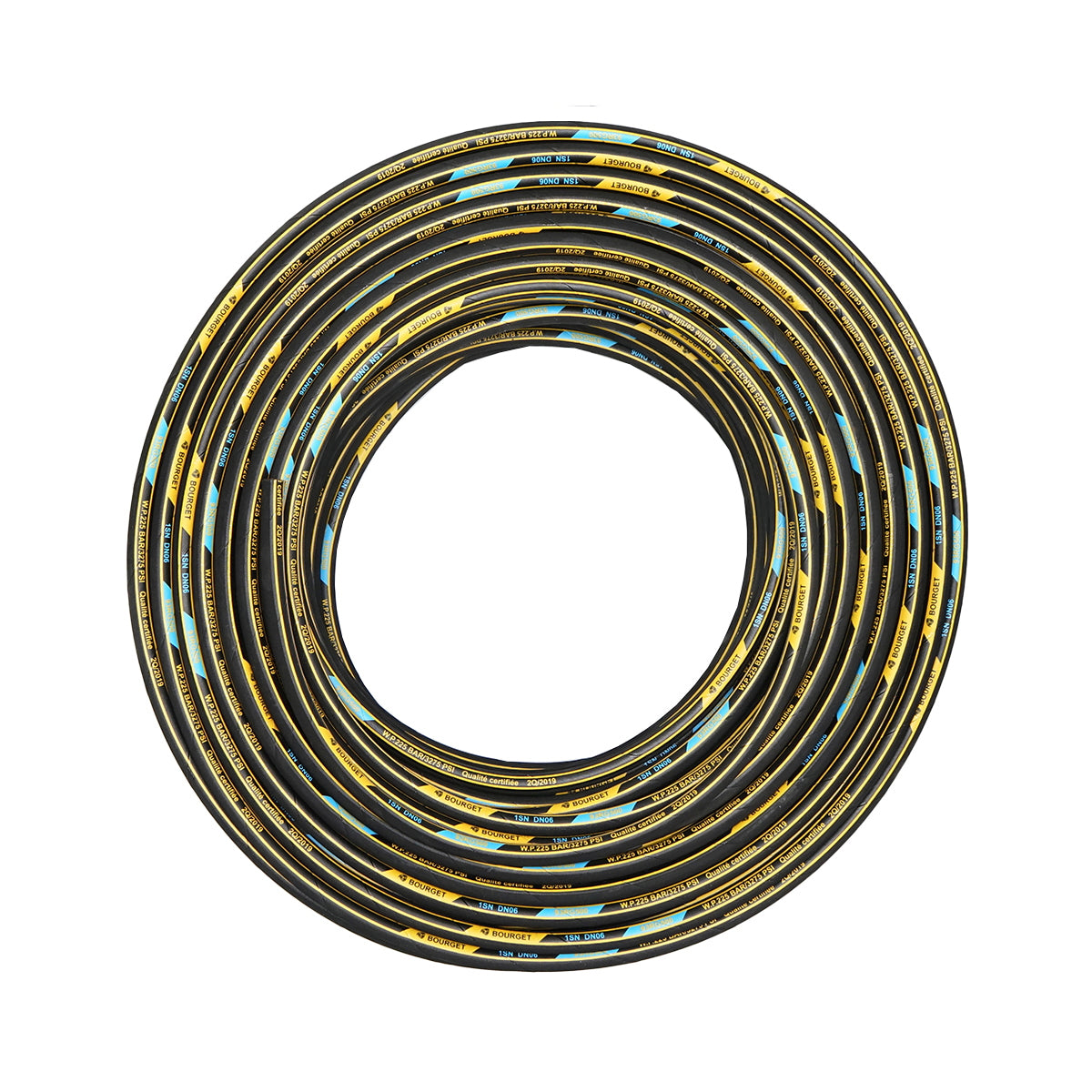 Roll 100m hydraulic hose 1SN DN8 working pressure 215 Bar Bourget
