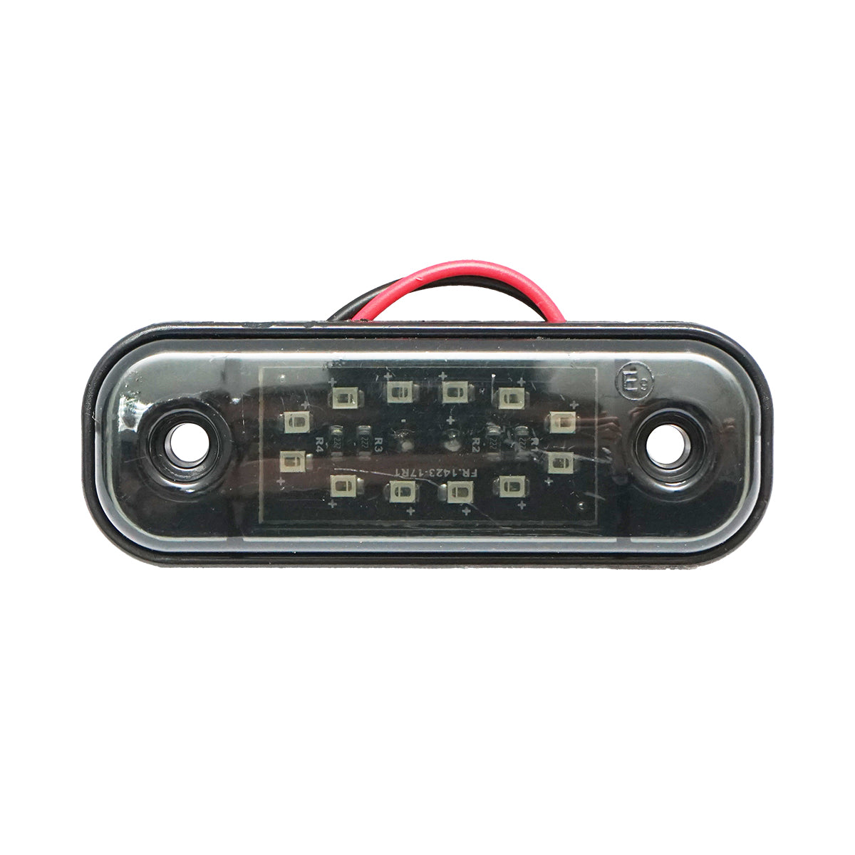 Slim LED side marker lamp 12-24V, red-smoky 89x32mm Breckner Germany