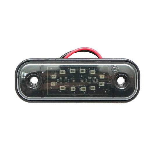 Slim LED side marker lamp 12-24V, red-smoky 89x32mm Breckner Germany