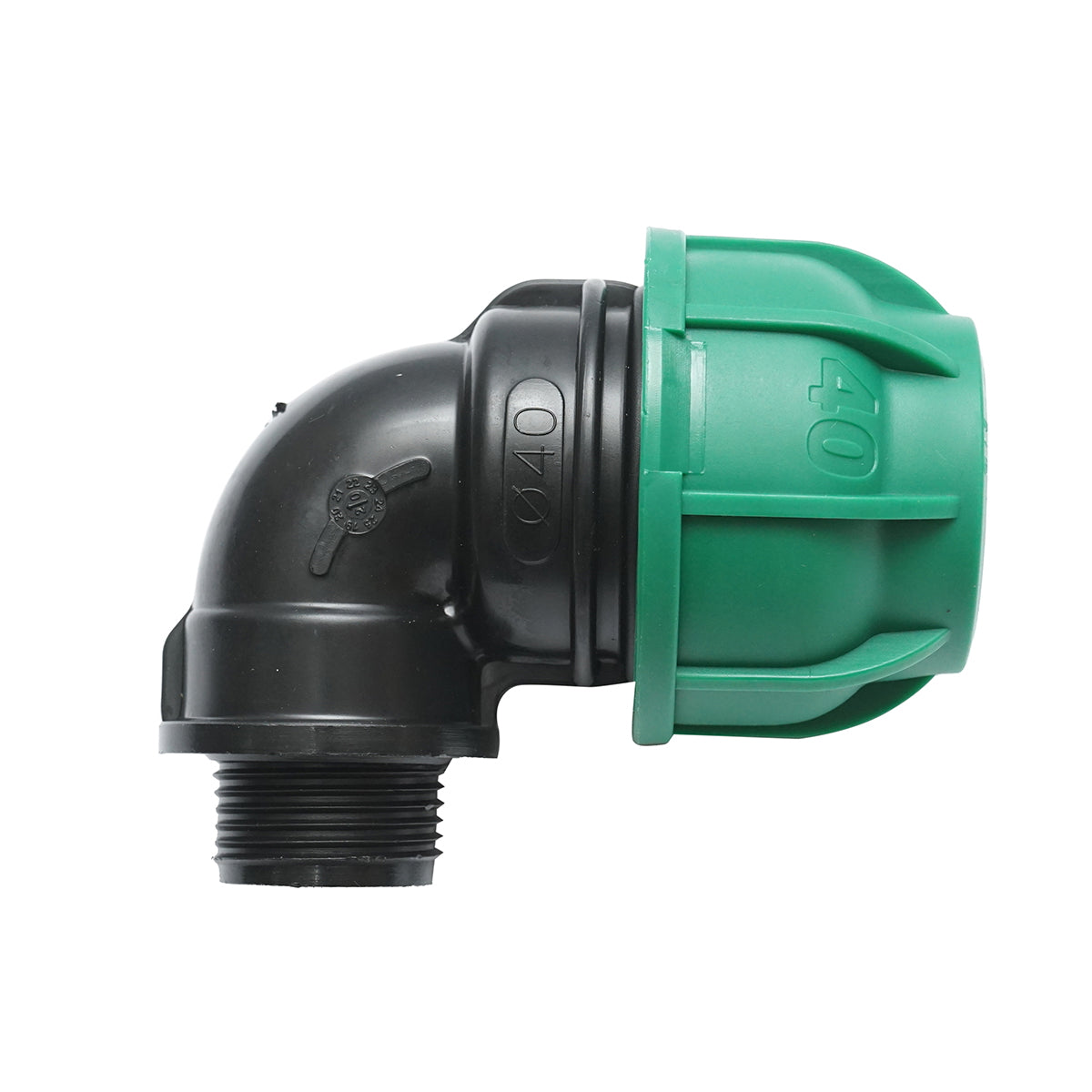 Compression fitting with external thread D40mmx1 inch, PN10 Bar for irrigation systems