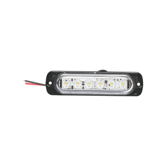 White LED strobe side lamp 113mm 12-24V FR1272W Breckner Germany