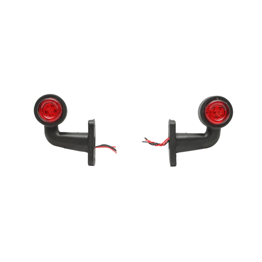 Set of side marker lamps with LED 12/24V, red-white FR0103 Breckner Germany