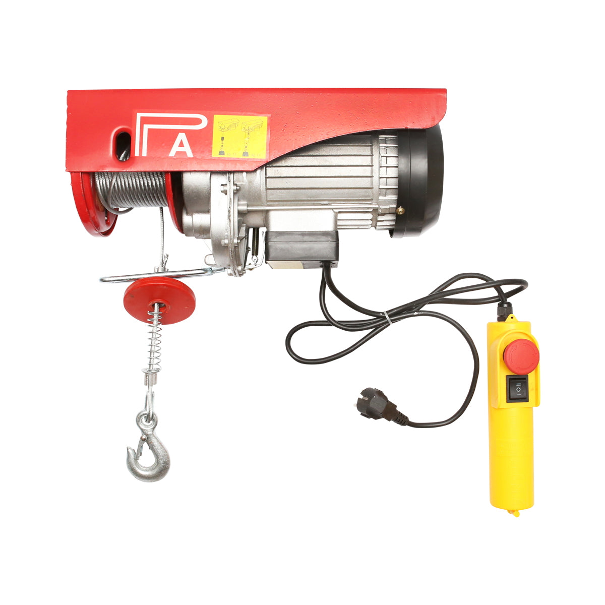 Electric hoist/crane 220V/50Hz 850W, maximum load 200/400Kg, lifting speed 5-10m/min, lifting height 6-12m, IP40 protection