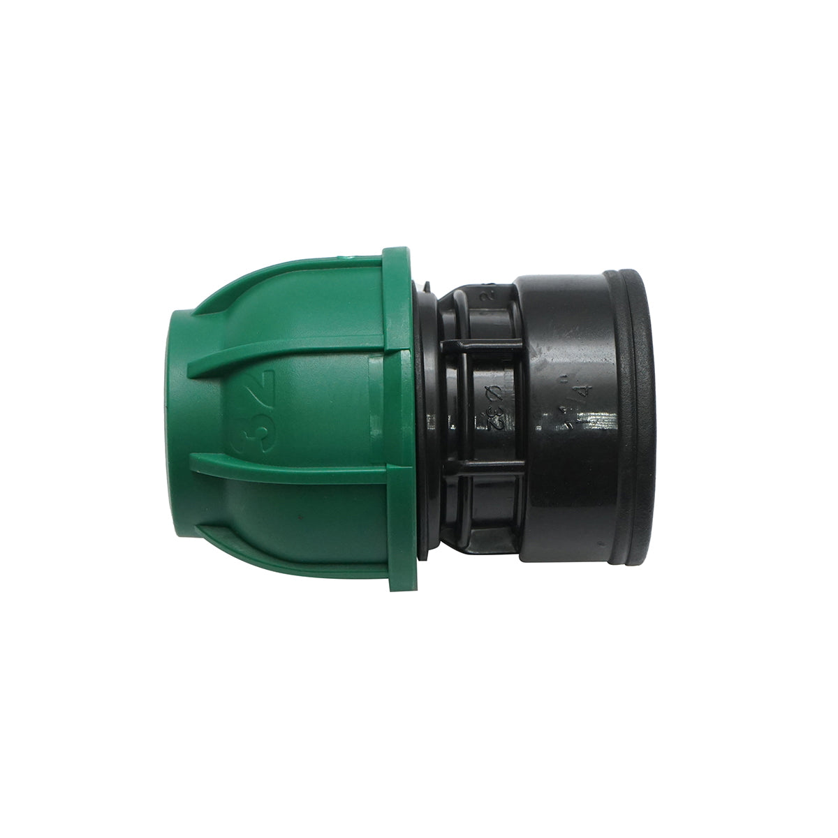 Compression connector with internal thread D32mmx1-1/4 toll, PN10 bar for irrigation systems