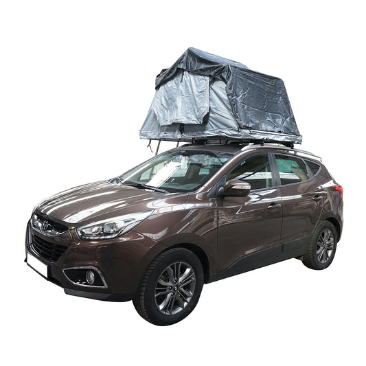 Waterproof car tent for 2 people, attachment to the roof with a platform and ladder