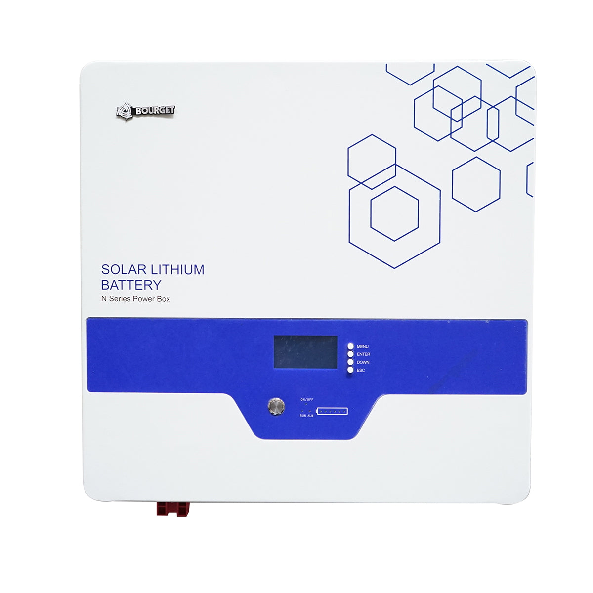 Li-ion LifePo4 Battery 51.2V, 100Ah with BMS, deep cycle, LCD display 570x410x160mm IP54 Bourget