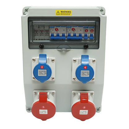 Group prize board for site organization 2x250V/16A, 2x415V/32A, 380x280x150mm IP44/67 SUNTREE