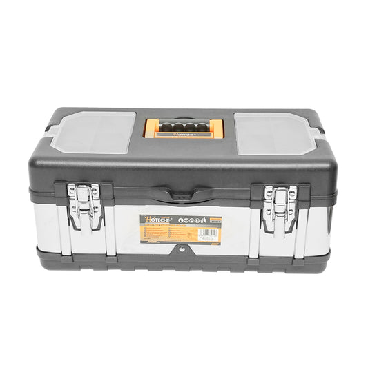 Stainless steel toolbox with plastic lid 450x250x195mm Hoteche