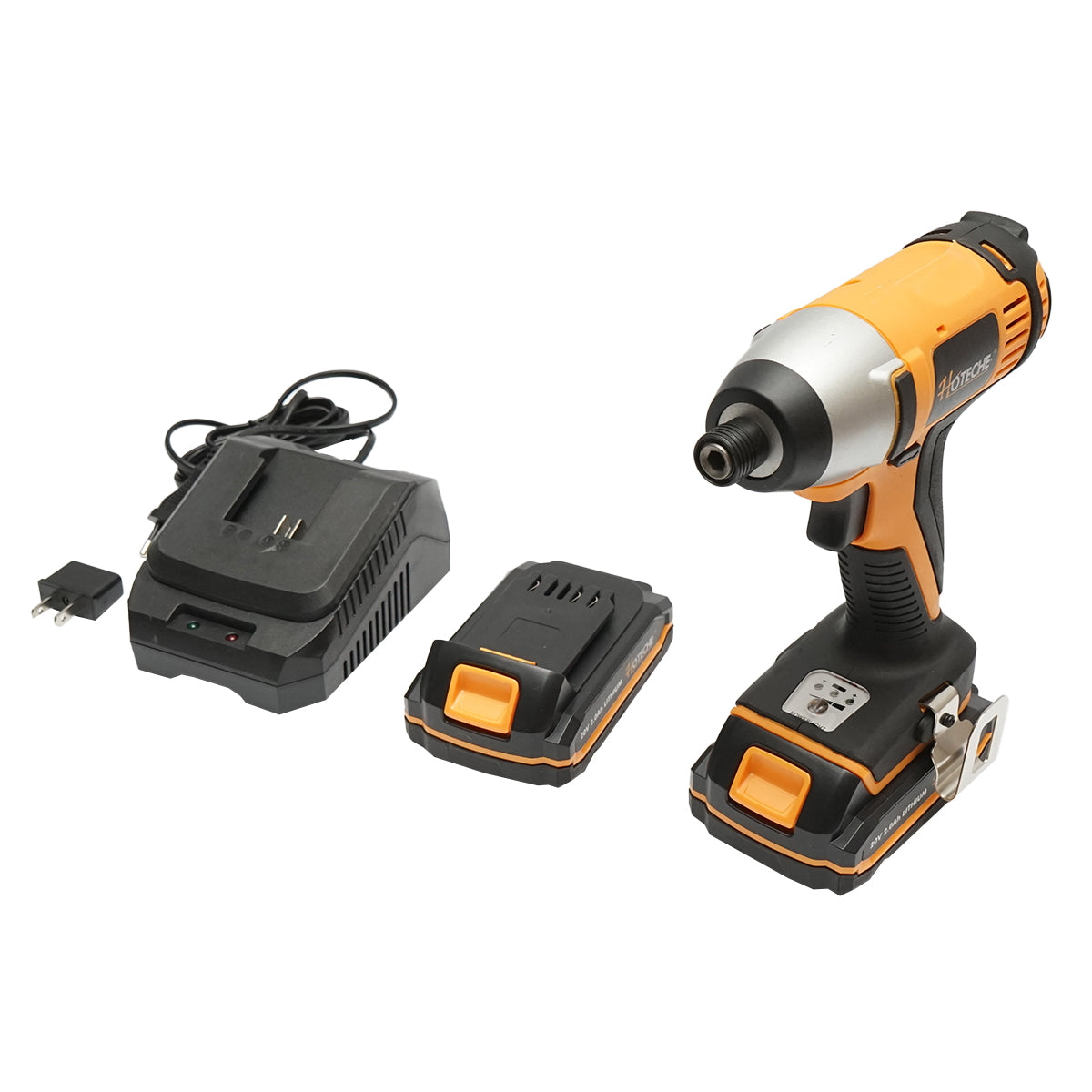 1/4 impact screwdriver 20V 180Nm, fast charging battery 2x2.0Ah Hoteche