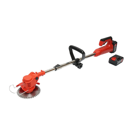 Electric brush cutter 850W extendable, 2 lithium batteries 21V/3000 mAh, speed 18000 r/min accessories included