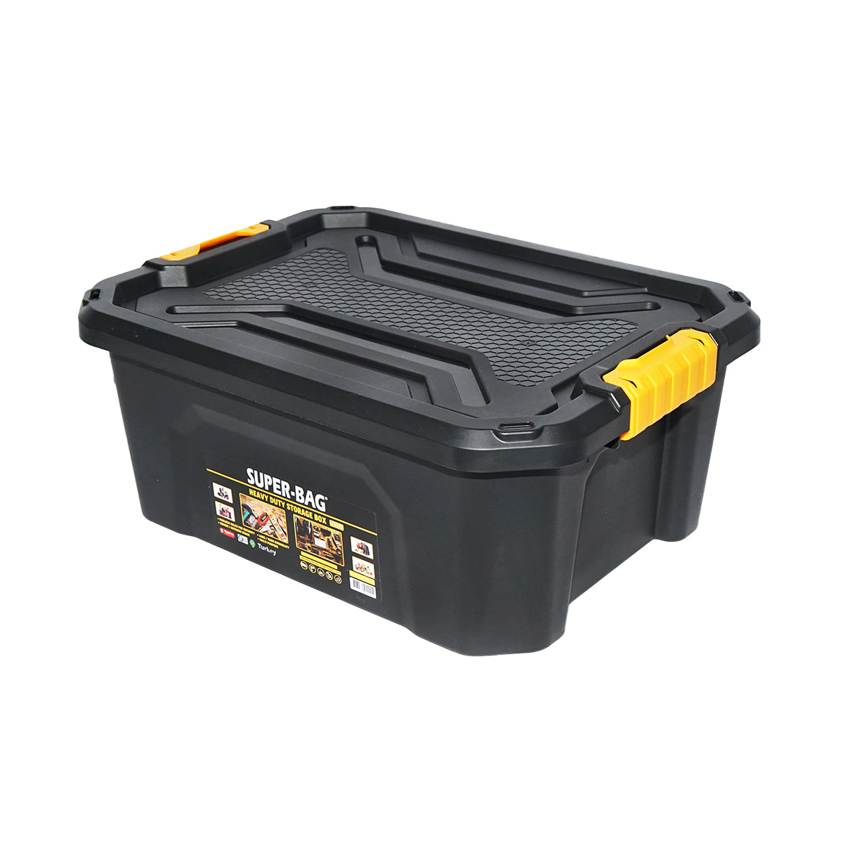 Storage box with lid for heavy loads 20L 490x380x200mm