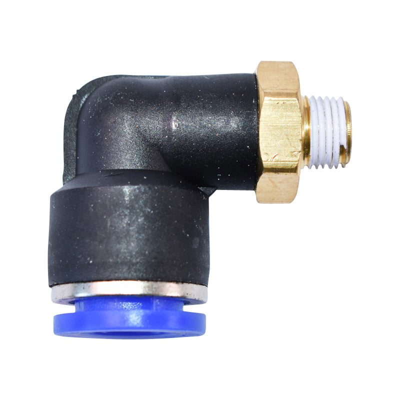Quick plug, plastic nut and metal screw, diameter 12 with 1/8