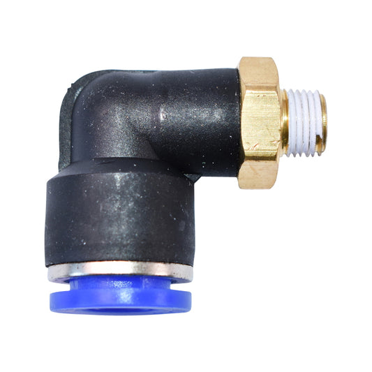 Quick plug, plastic nut and metal screw, diameter 12 with 1/8